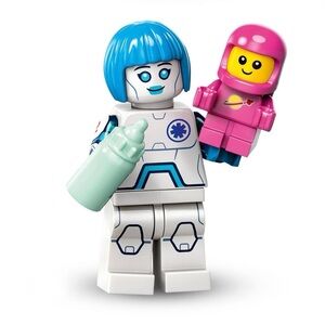 Hold Space robot and baby lego minifigure unopened